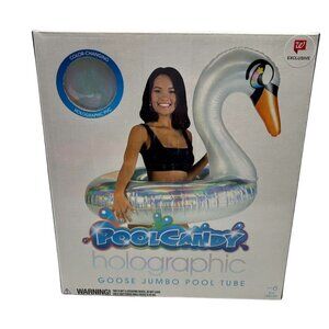 Pool Candy Holographic Goose Jumbo Pool Tube 42” Color Changing New in box